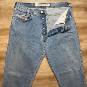 Diesel Jeans Men 32x33 Blue Saddle Loose Tapered Leg Cotton Italy Rodeo (Tag 34)